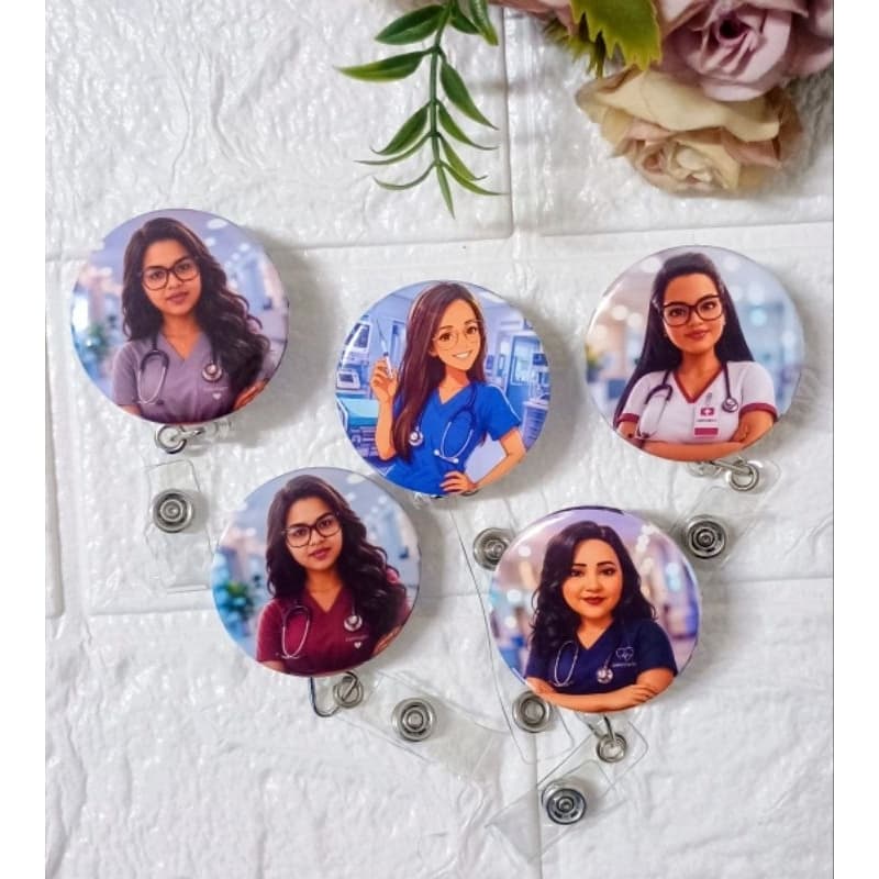 PORTA CRACHÁ, PORTA CARTÃO, PERSONALIZADO RETRÁTIL ROLLER CLIP