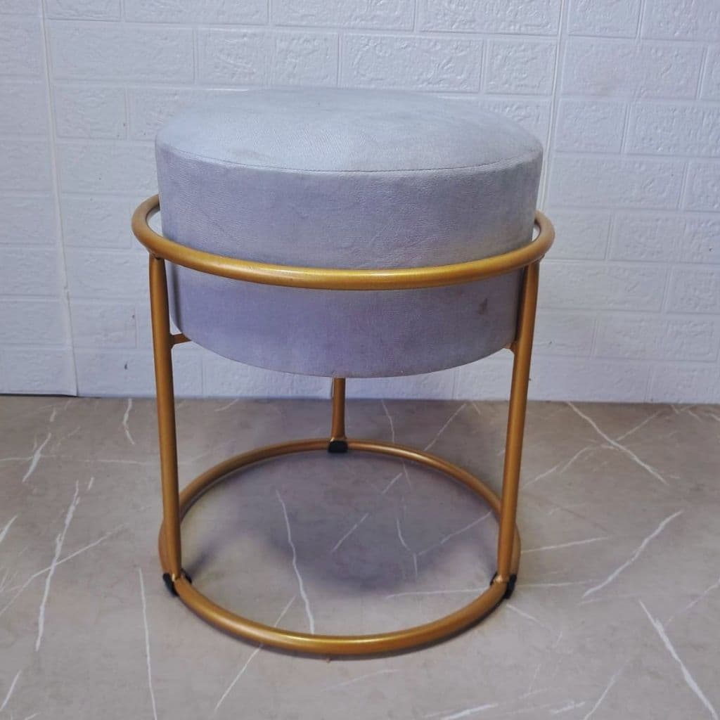 Puff Argola Aço Carbono com Estrutura Resistente para Casa, Consultório e Escritório