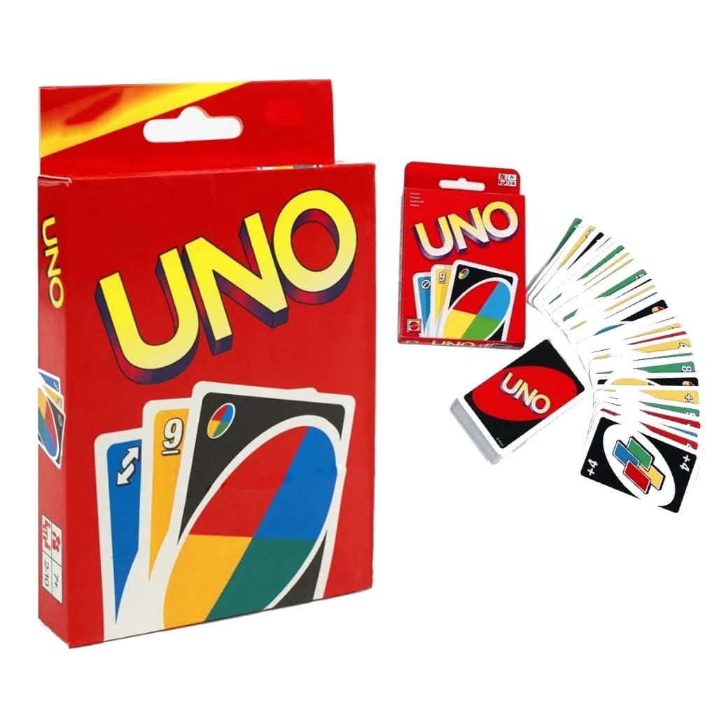 UNO Jogo de Cartas 56 Cartas Diversão para Família e Amigos Baralho Infantil e Adulto