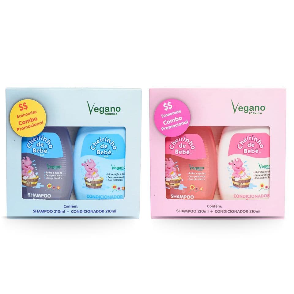 Kit Shampoo e Condicionador Cheirinho de Bebe Kanitz - Escolha sua fragrância