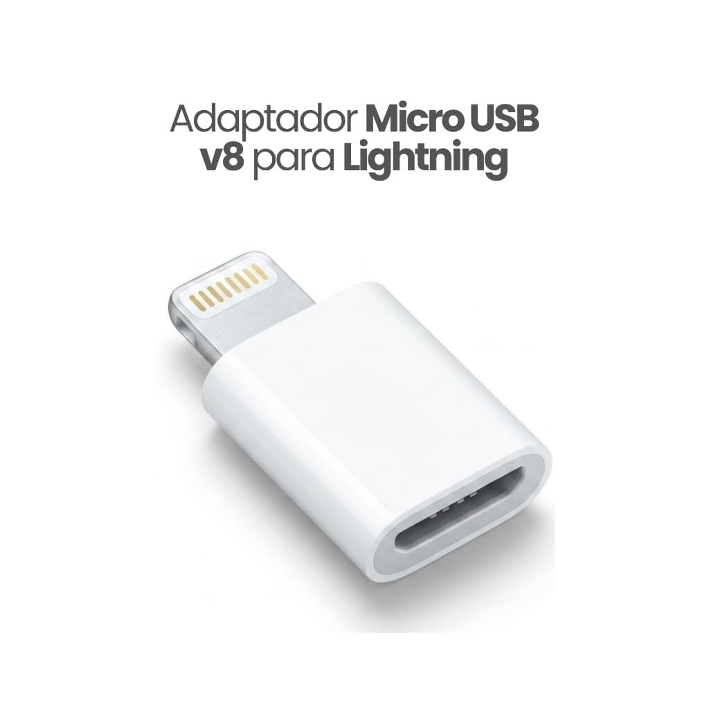Adaptador OTG iPhone Macho x Tipo C Micro USB v8 Fêmea