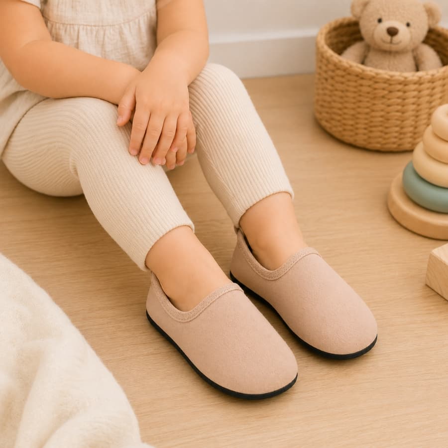 Tênis Aquático Infantil Menina Nude Slip On Antiderrapante Confortável Passeio Praia 18 ao 31 Calce Fácil Inverno