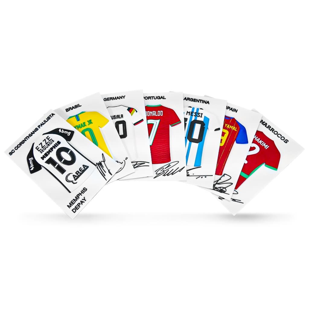 Enfeite Quadro Decorativo Camisa Jogadores Futebol Autógrafo