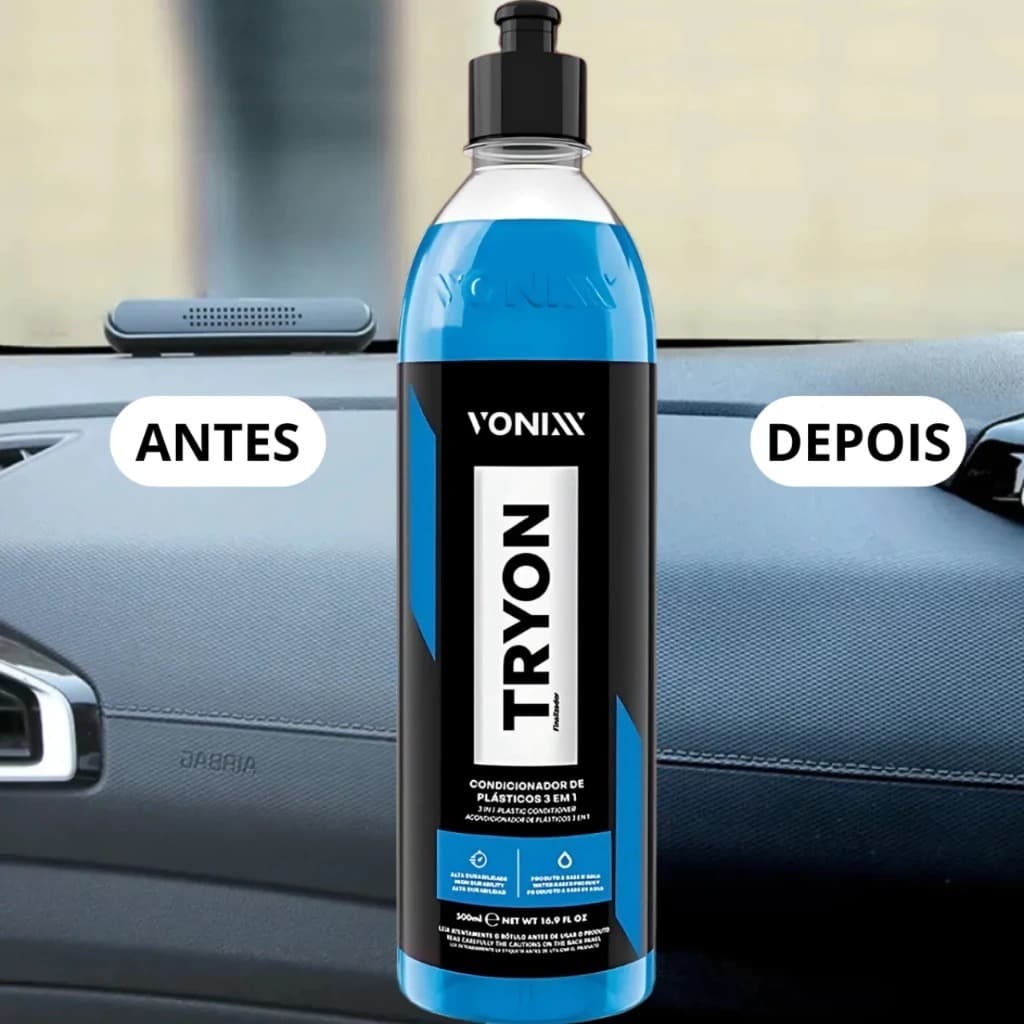 Tryon 500ML 3 Em 1 Restaurador Automotivo De Plásticos E Borrachas Vonixx Renovador Plastico