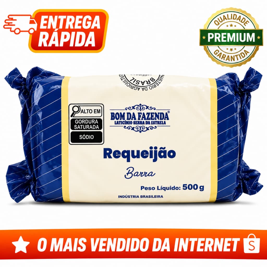 Requeijão Cremoso em Barra Bom da Fazenda 500g