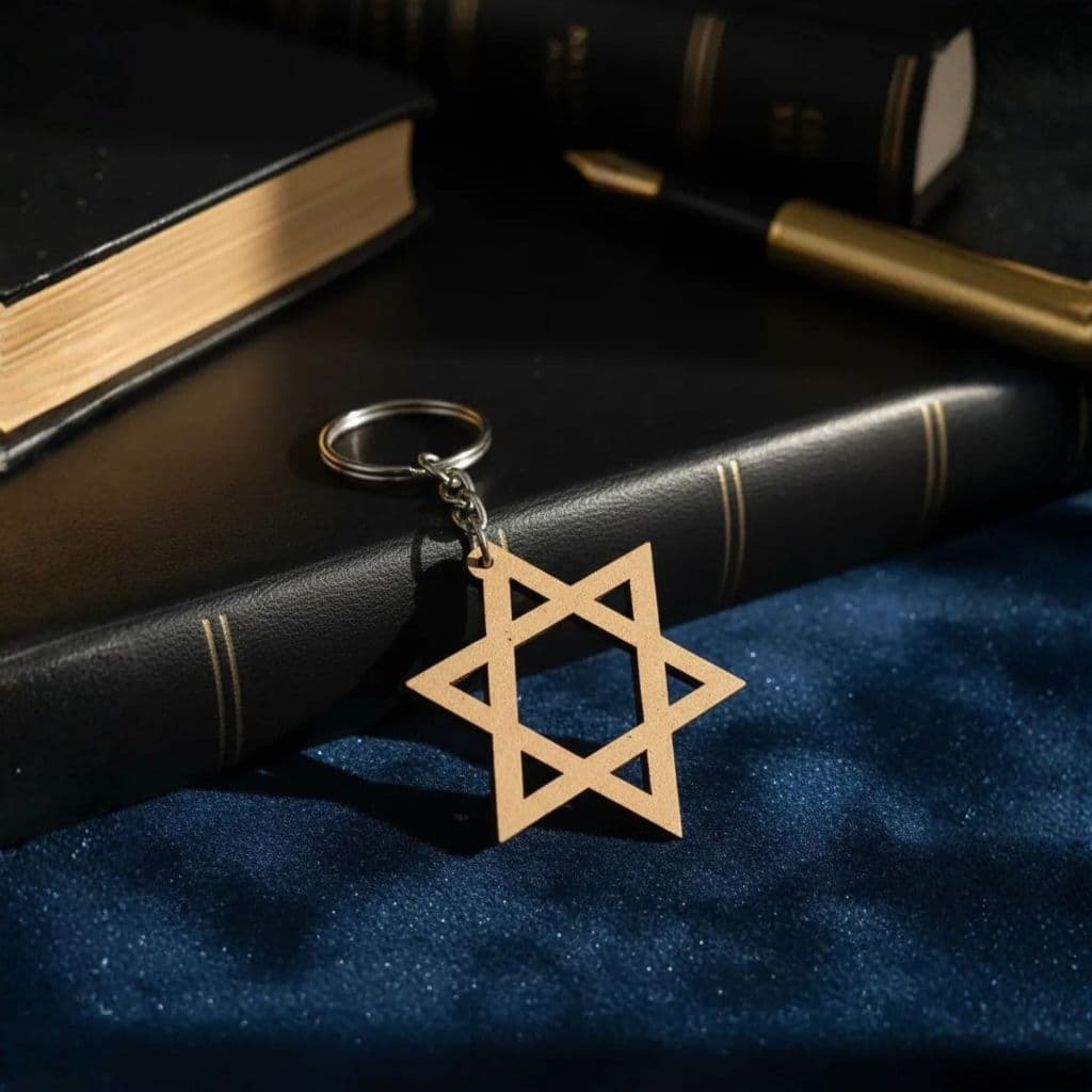 50 Chaveiros Estrela De Davi Israel Mdf Modelo Padrão Jesus