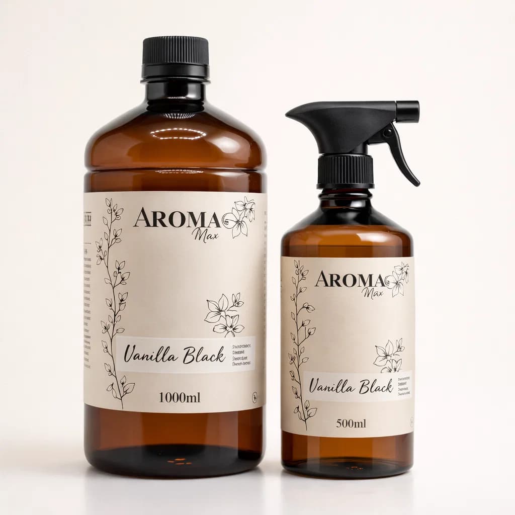 Água Perfumada Vanilla Black 1,5L Perfuma Roupas Ambientes Aroma Max