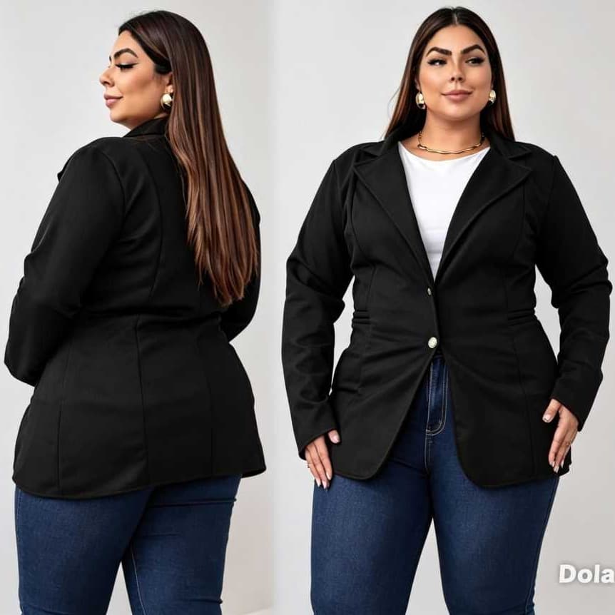 casaco feminino plus size.em scuba suede