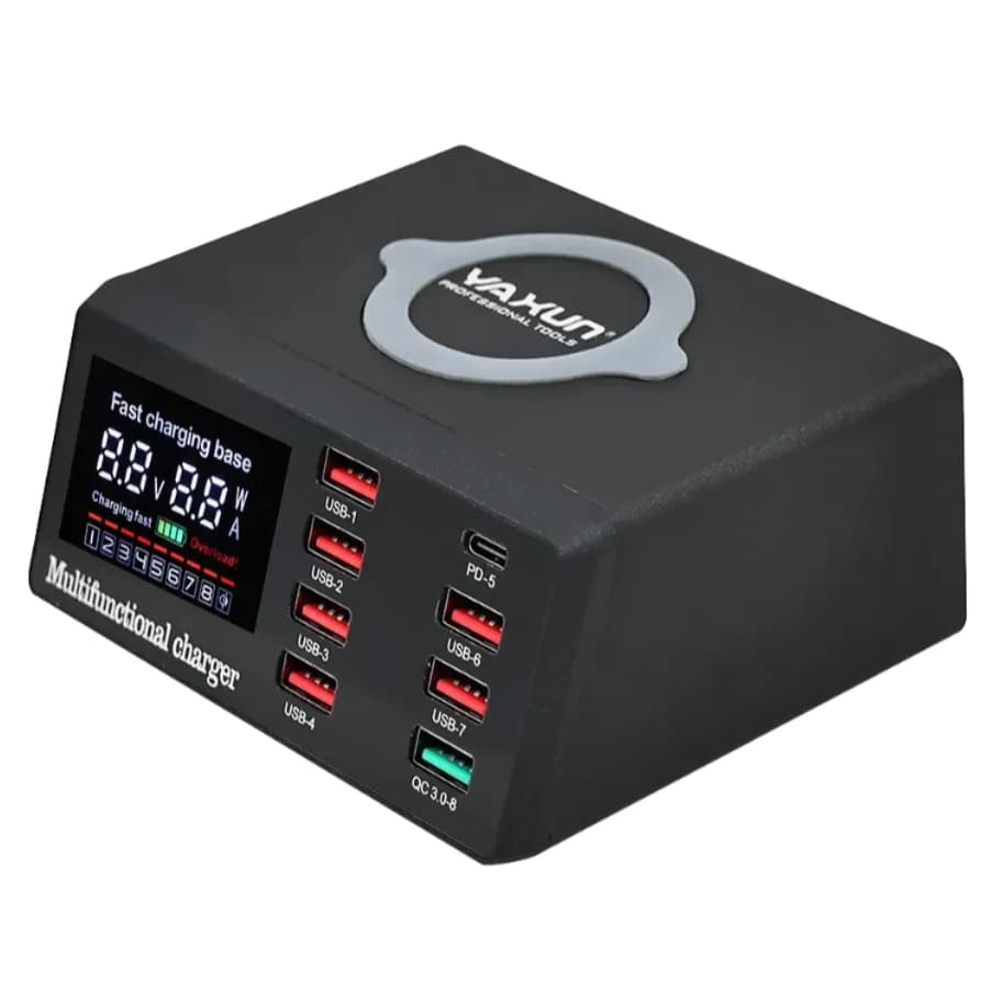Estação Carregamento Usb 8 Portas Carregador 100w Yx-x9