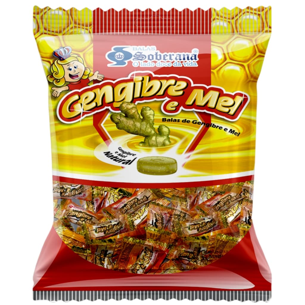 Balas Dura Gengibre & Mel 600g Soberana