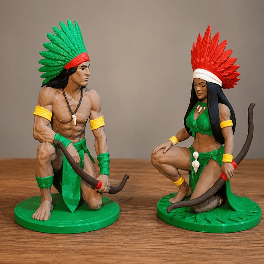 Imagem de Caboclos Cabocla  Jurema Jandira Iara Jupira Caboclo Sete Flechas Pena Branca Tupinambá