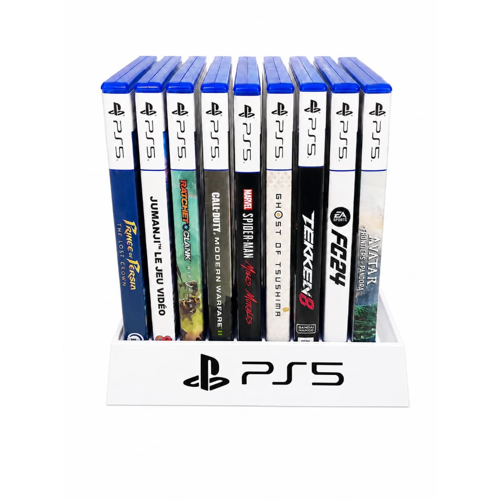 Suporte Expositor para 10 Jogos PS5 Organizador Games PlayStation 5 Gamer Setup