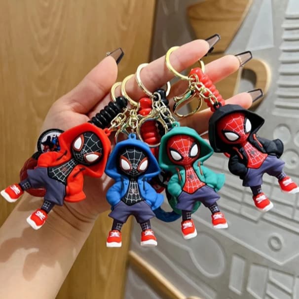 Chaveiro Homem Aranha Tecido Marvel Cartoon Chaveiro Porta Chaves Carro Mochila Filme Miles Morales