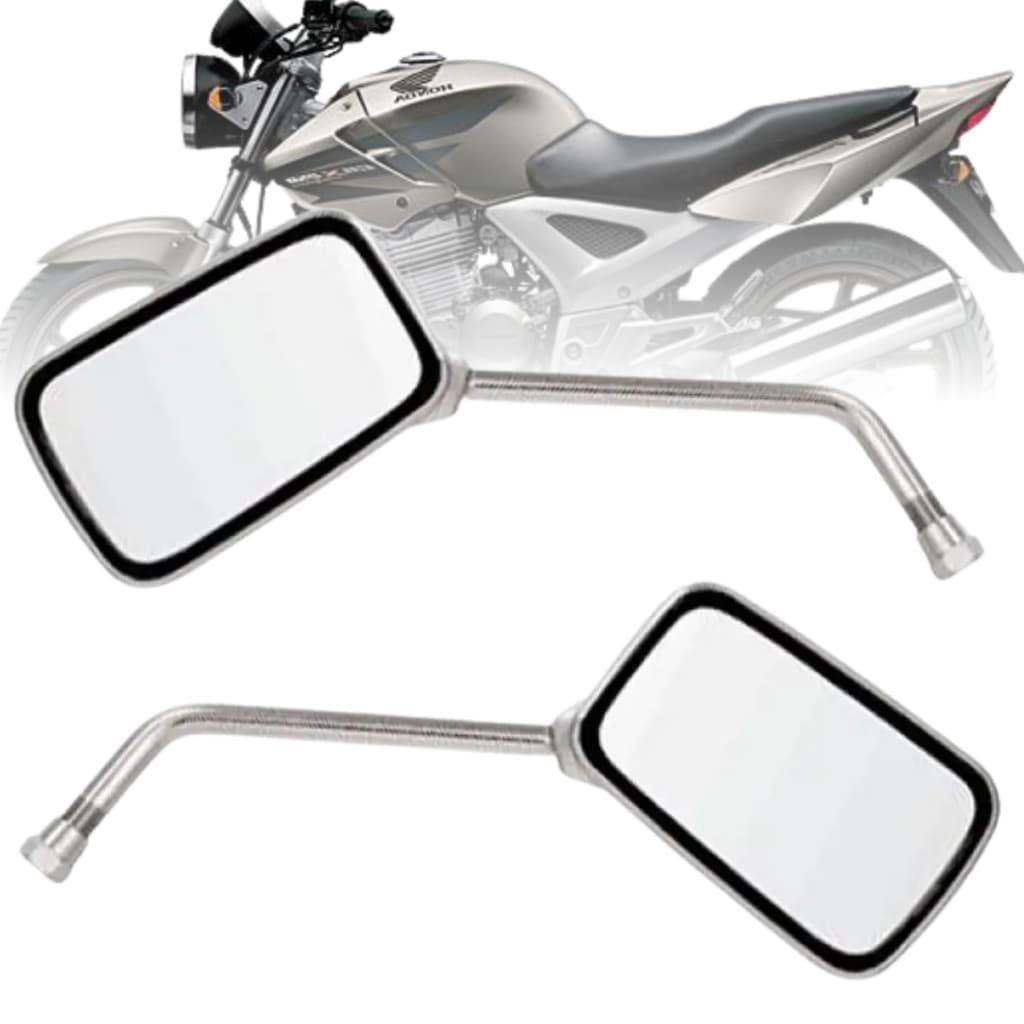 Retrovisor moto Cromado Modelo Honda Cbx 250 Twister cb 500 cb 300 Xre300 Cg 150