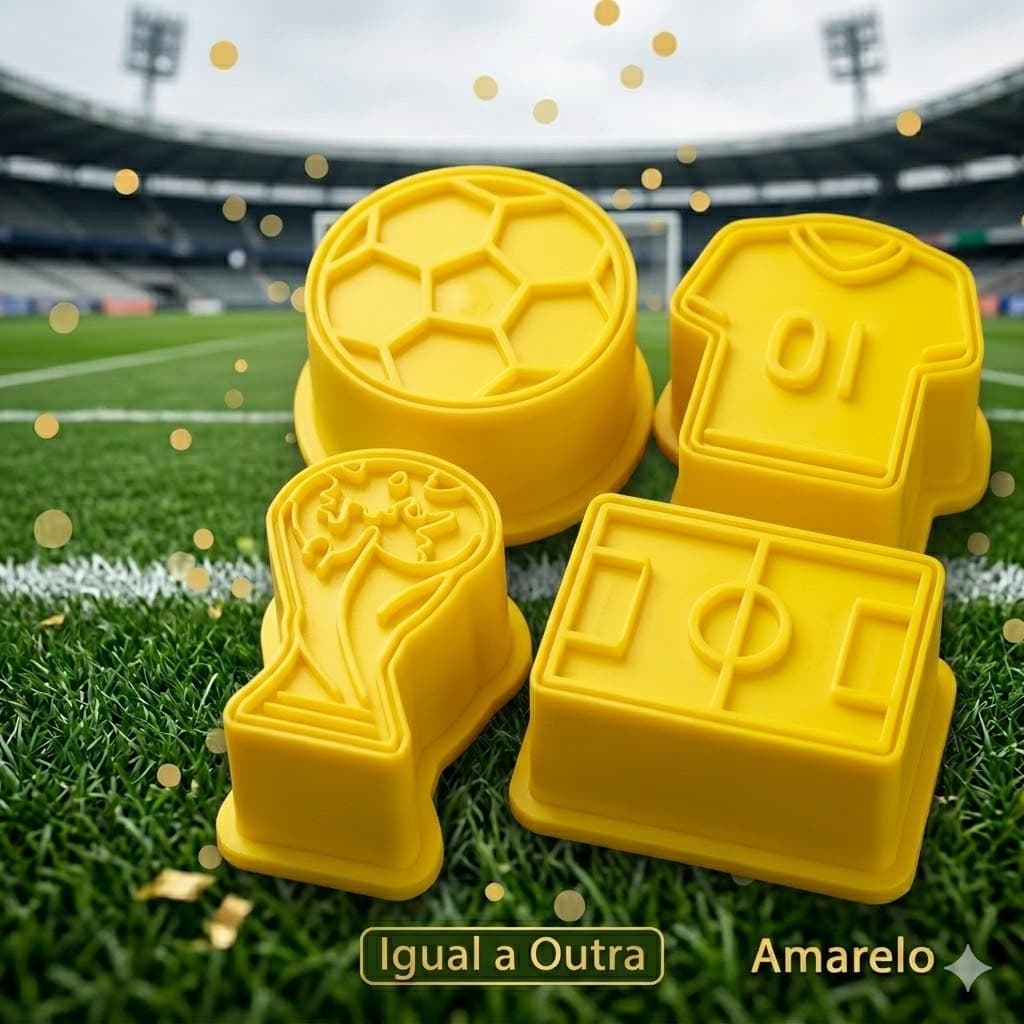 Modelador ejetor de brigadeiro, massas, doces tema futebol copa do mundo