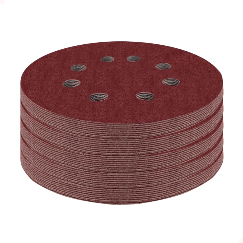 Kit 50 Discos de Lixa Com Velcro Pluma Perfurado 125mm Grão 220 Para Lixadeira Orbital Rocast