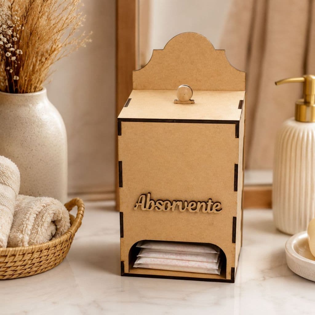 Porta Absorvente Floreli organizador suporte higienico kit toalete casamento aniversario eventos