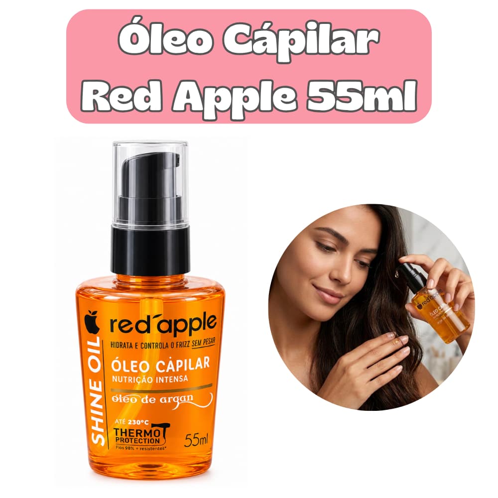 Óleo Cápilar 55ml Profissional Antifrizz Argan Proteção Termica