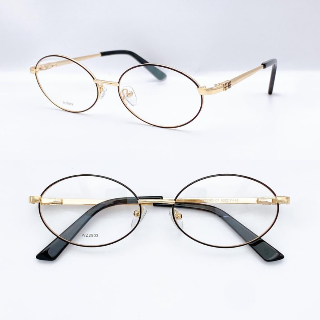 Armação De Óculos Feminino metal Oval Modelo Moda/Novo