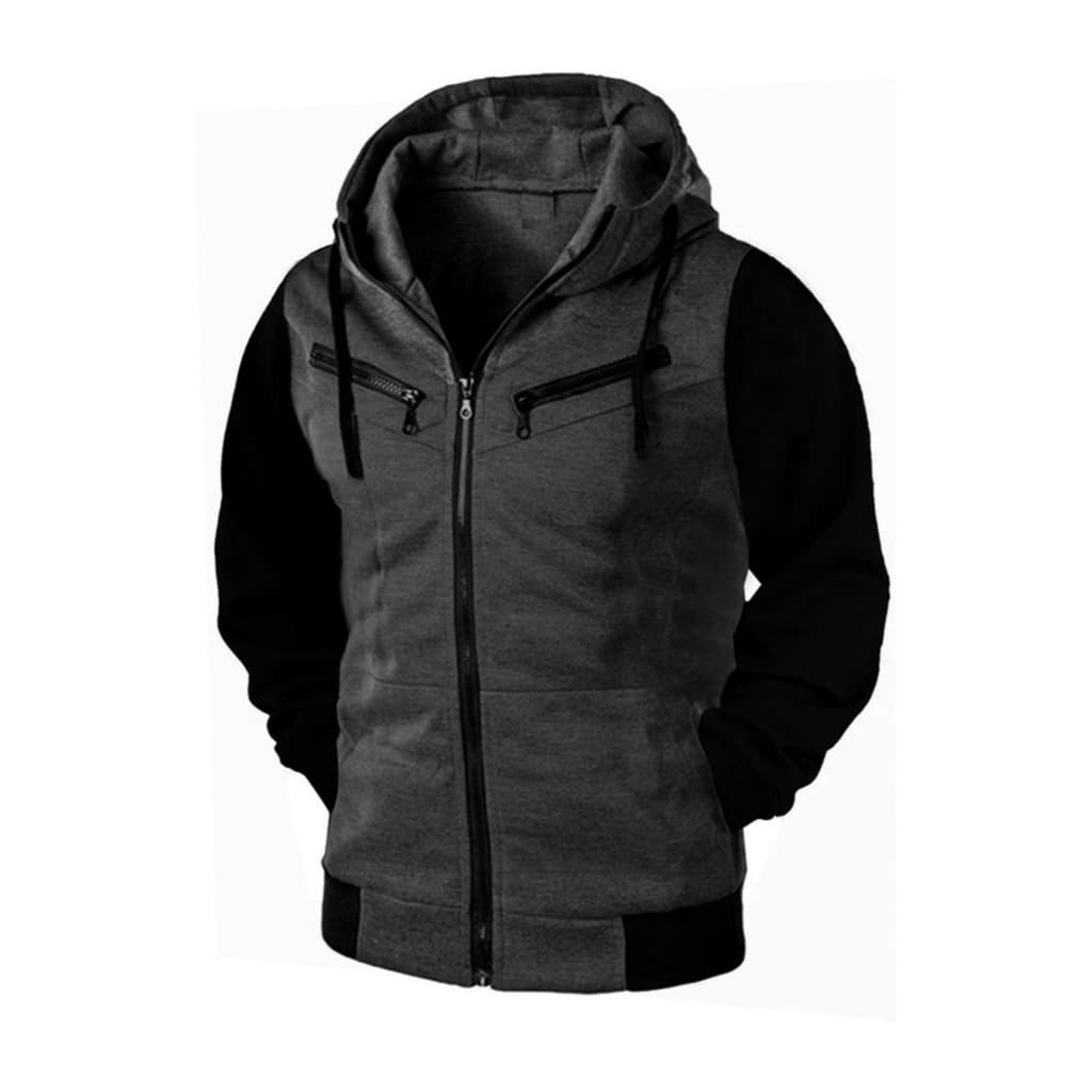 Blusa De Frio Moletom Com Capuz Casaco E Punhos Com Elástico