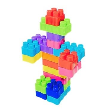 kit de 180 blocos educativo com peças coloridas acompanhada de rodinhas