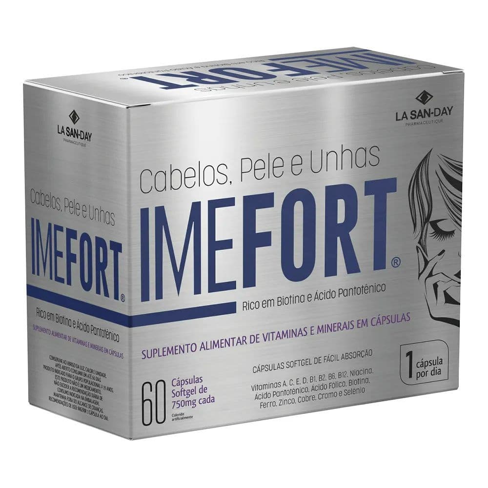 Imefort Cabelos, Pele e Unhas - 60 Cápsulas - La San Day