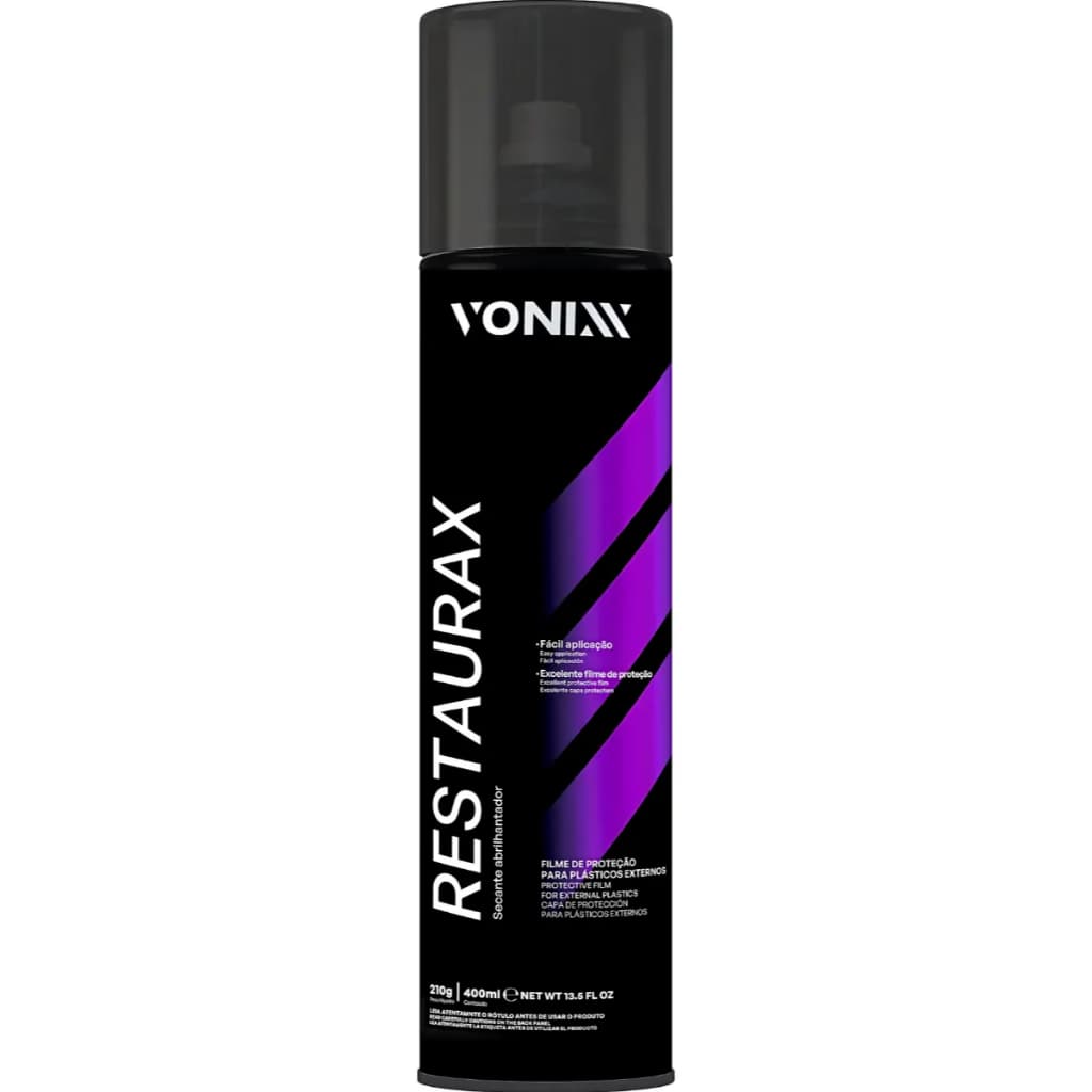 Restaurador Plástico Restaurax  Spray 400ml Vonixx