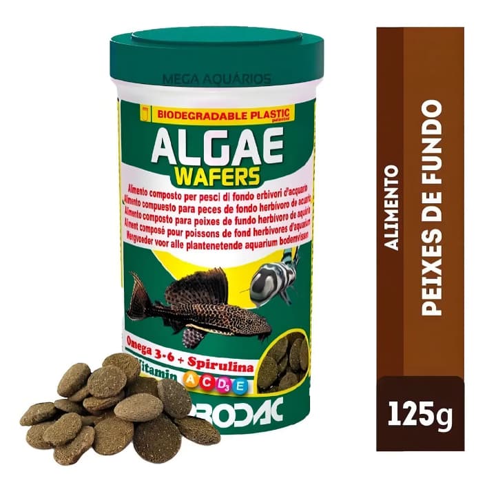 Ração Para Peixes Ornamentais Algae Wafers 125g Prodac