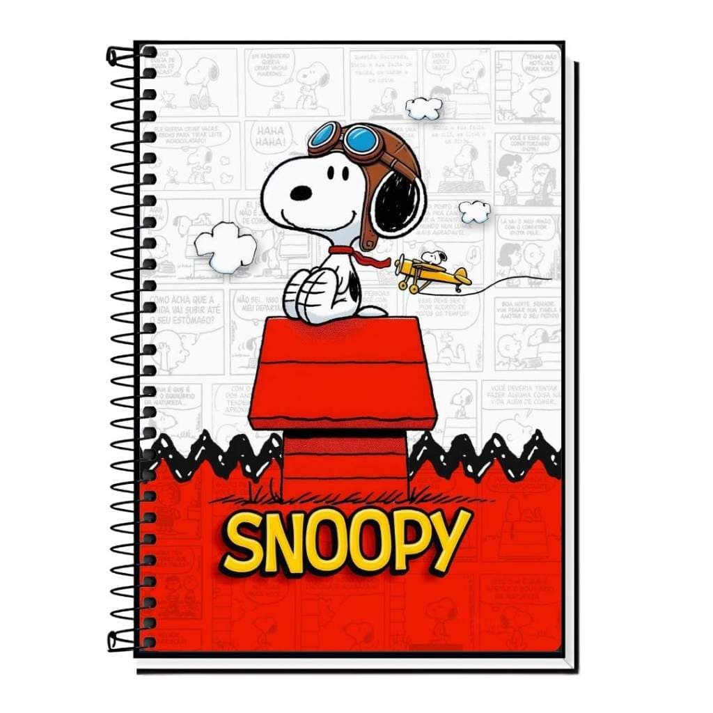 Caderno Escolar Universitário snoopy  Capa Dura Personalizado 01 a 20 Matérias