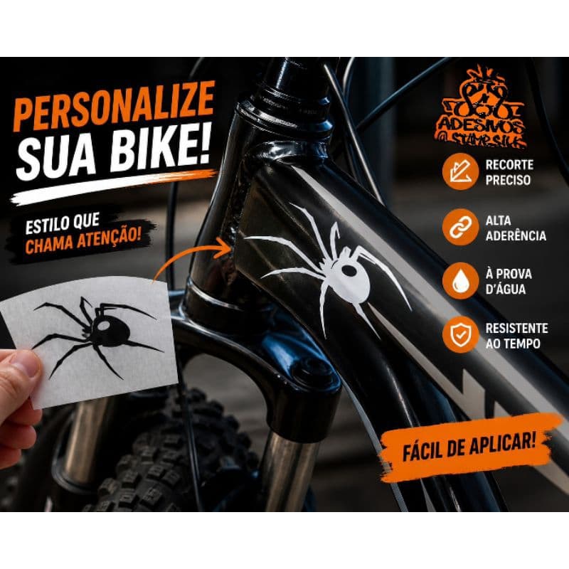 🔥 Adesivo Aranha🕷️ 11x5cm Vinil À Prova D’Água Recorte eletronico Moto Bike Capacete