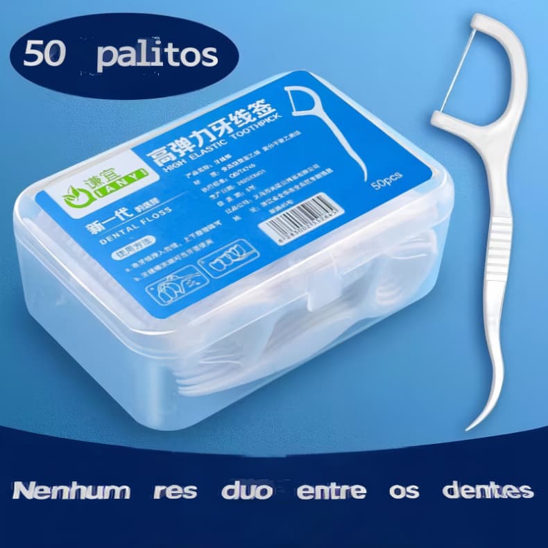 KIT 50/100/200/300 Fio Dental Infantil em Formato de Arco Ultra Fino para uma Limpeza Eficaz