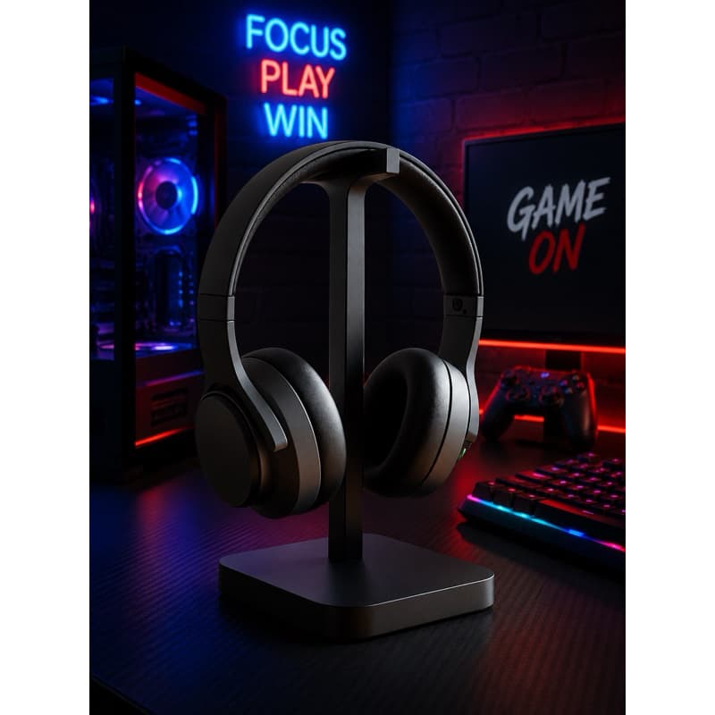 Suporte Universal para Headset Gamer e Fone de Ouvido | Organizador de Mesa
