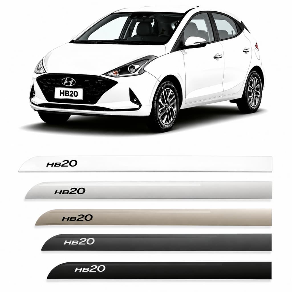 Friso Lateral Nova Geração Hyundai Hb20 Cores 2020 2021 2022 2023 2024 2025 automotivo