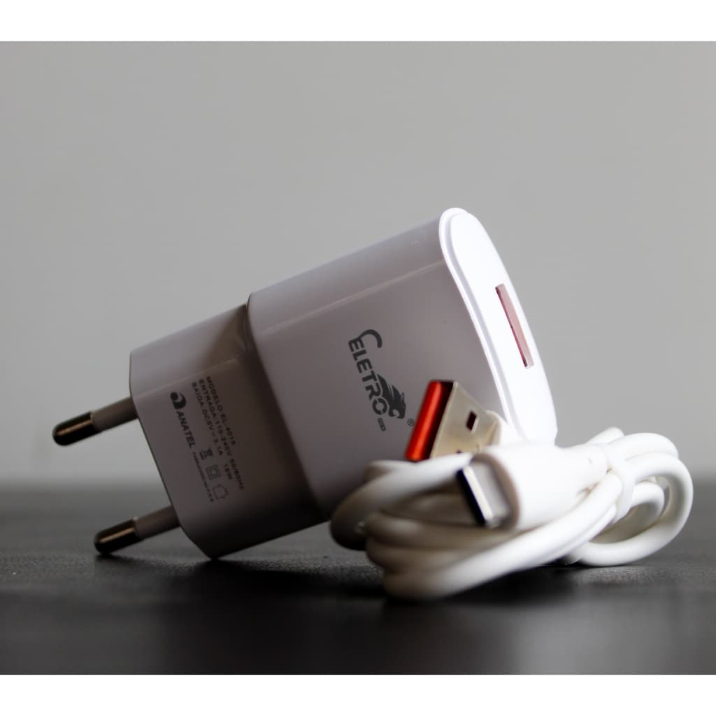 Carregador Eletro Kit com Adaptador e Cabo (USB- C e Lightning)
