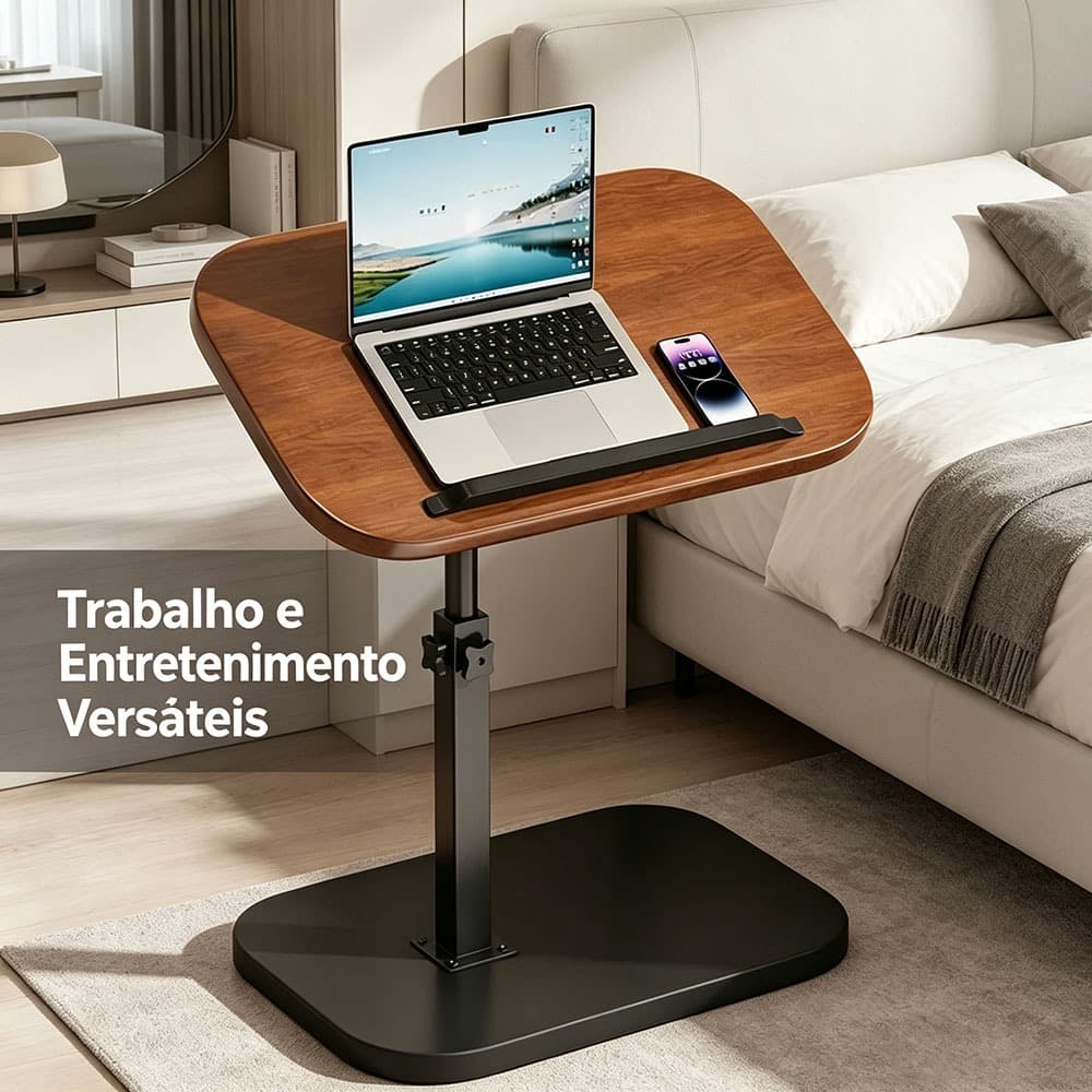 Mesa de Apoio Lateral Ajustável E Retrátil Para Sofá-Cama Portátil,Aparador Lateral De Sofá, Mesa De Chá