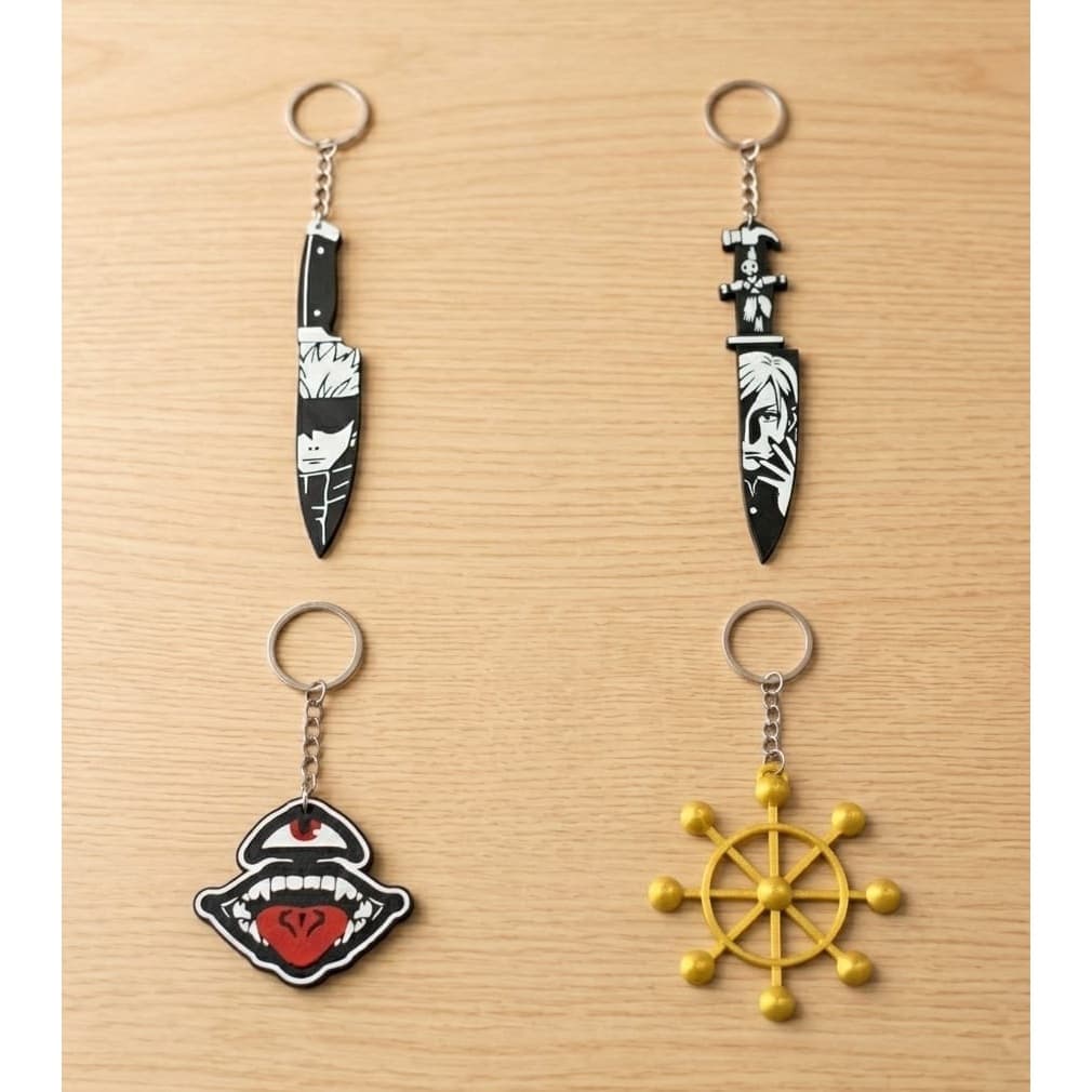 Chaveiro Jujutsu Kaisen Gojo, Sukuna, Mahoraga, Nobara -Personagens Anime Geek, Lembrancinha