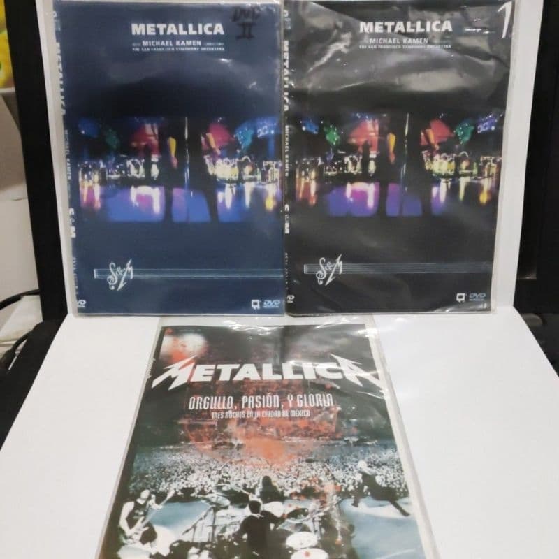dvd Metallica kit 3 DVDs completo novo copia
