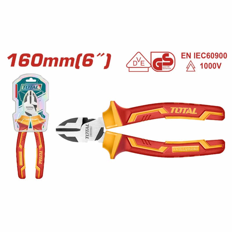 ALICATE DE CORTE DIAGONAL  6" (160mm) INDUSTRIAL - TOTAL TOOLS
