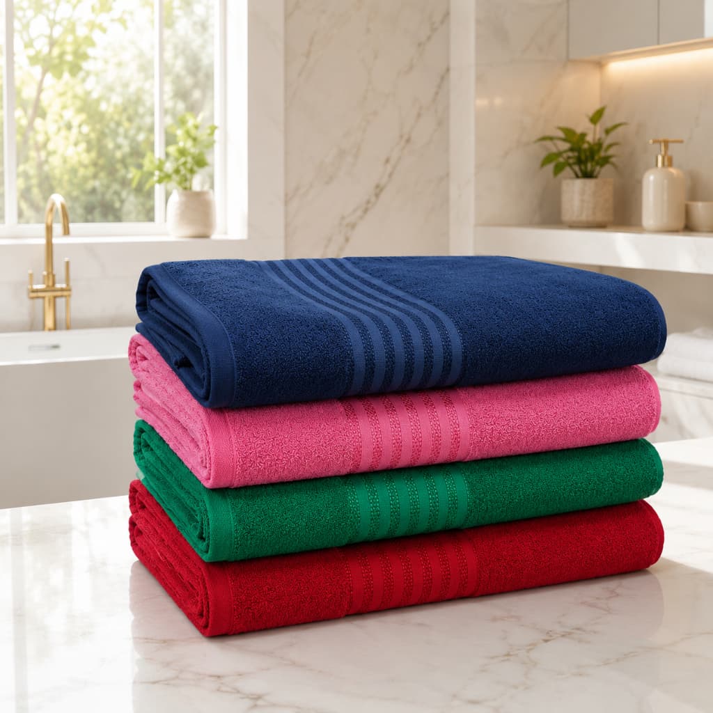 Kit 4 Toalha De Banho 100% Algodão Grande 67x130 Alta Durabilidade Toalhas de Banho Atacado