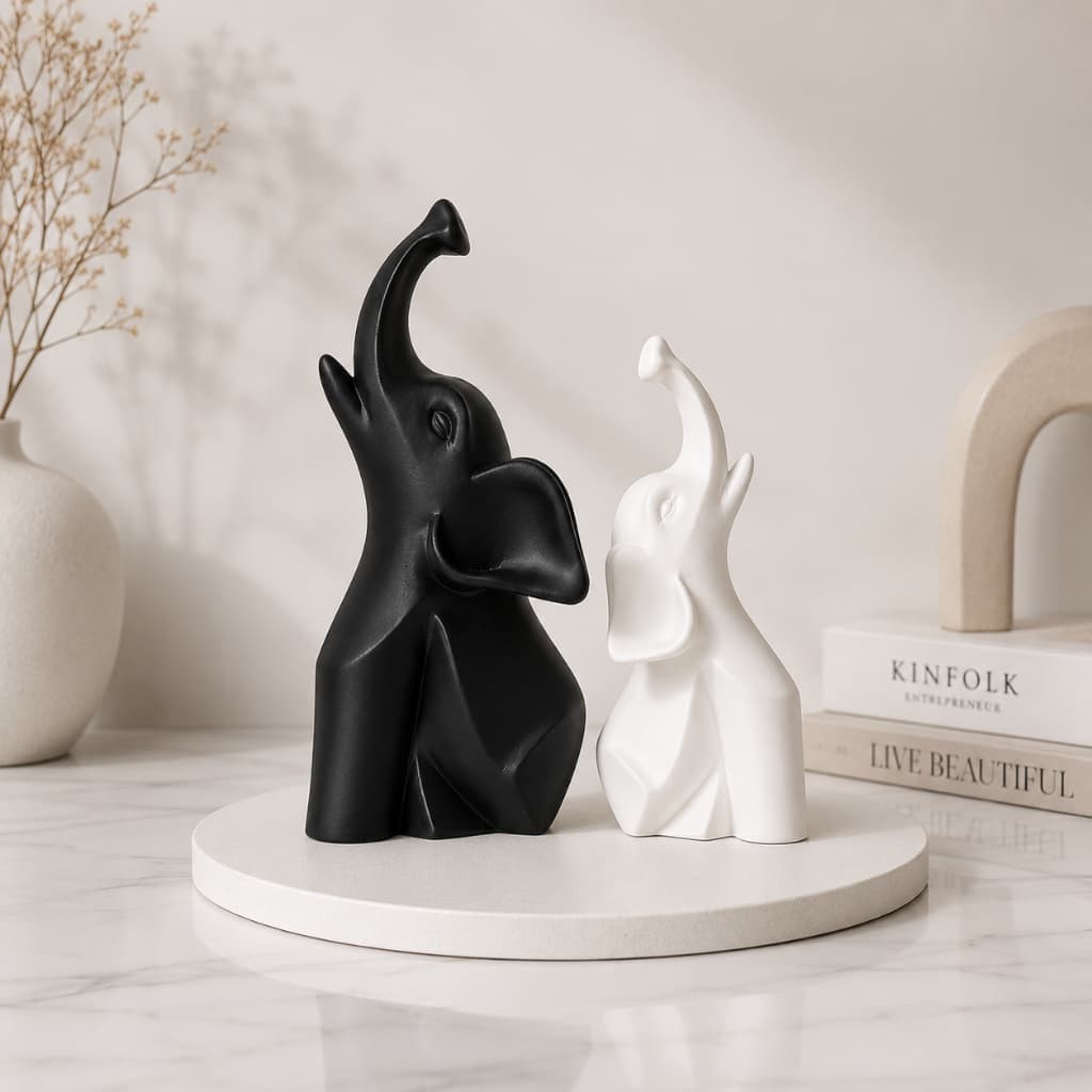 Elefante Decorativo Enfeite Moderno Símbolo de Sorte Prosperidade e Proteção para Ambientes