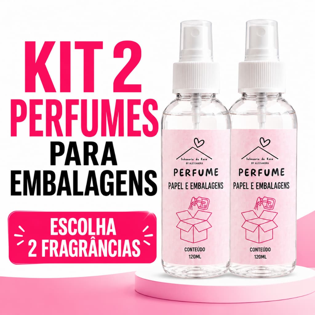 Cheirinho Para Embalagens Perfume Para Papel Escolha Kit Duas Fragrâncias  120ml