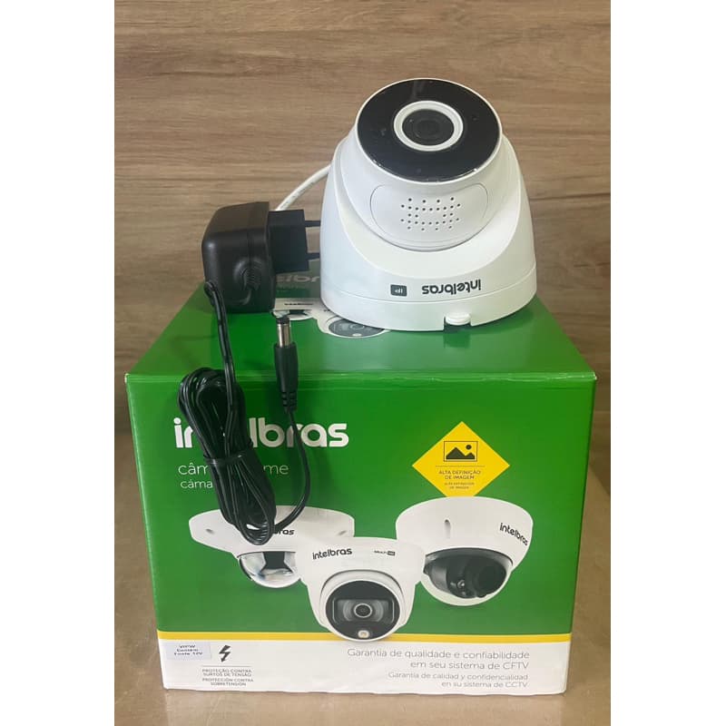Câmera Wifi Dome Profissional Ip 4Mega pixels Intelbras C/ áudio e cartão Grátis