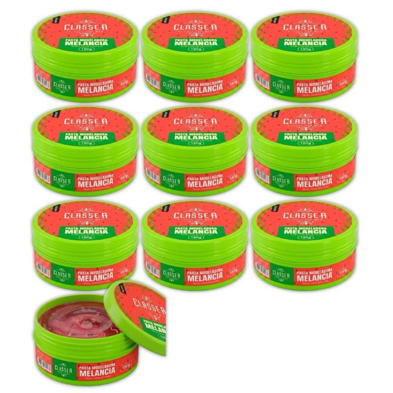 10 Pomada Modeladora Classe A Melancia 150g – Fixação, Hidratação e Perfume Refrescante