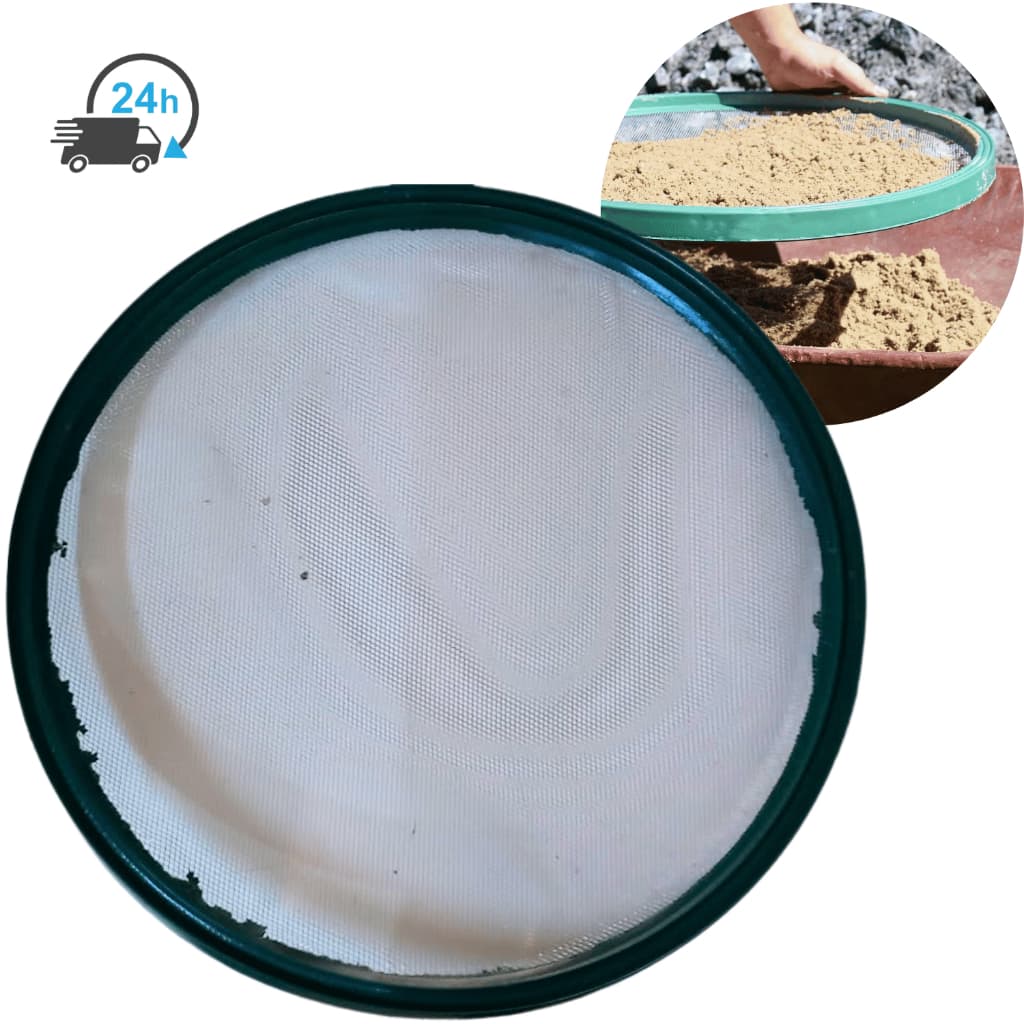 Peneira Aro 55 Malha De Aço Reforçada Para Areia Fuba Cafe Arroz Feijao Plastico Grande