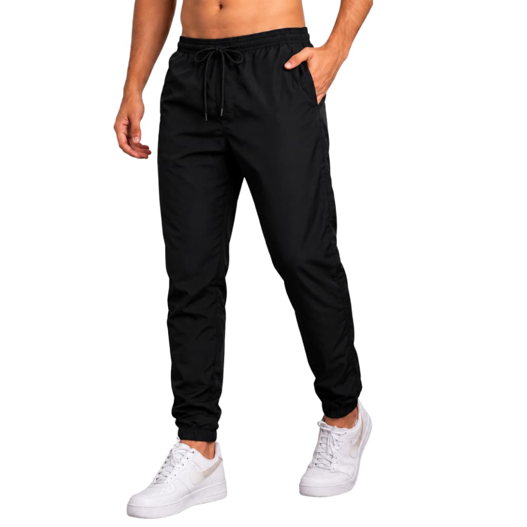 Kit 2 Calças Tactel Masculina Com Elastano Academia Fitness Esportiva Caminhada Corrida Casual Leve