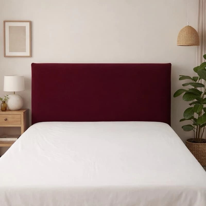 Capa de Cabeceira Tecido em Suede Cama Padrão Queen Elegante