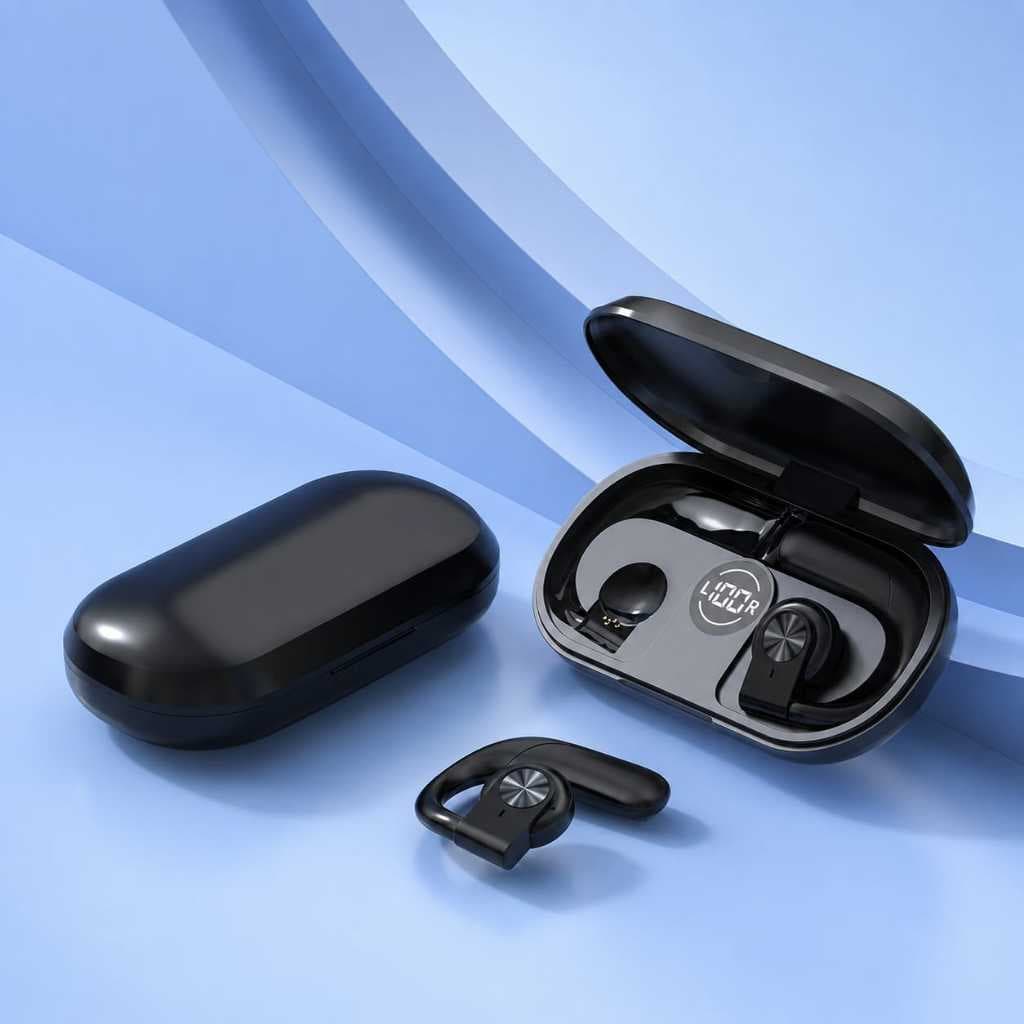 Fones de Ouvido Sem Fio Bluetooth 5.3 Alta Fidelidade Som Estéreo Sem Fio Esportivo