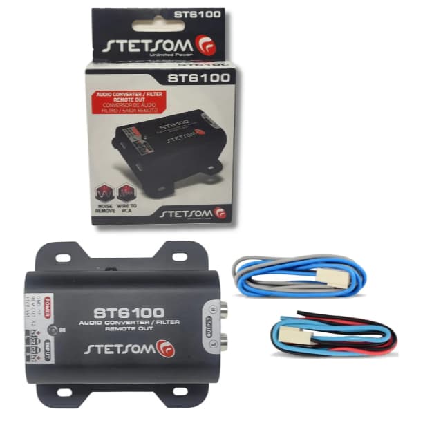Adaptador Fio Conversor Remoto Auxiliar RCA Stetsom ST 6100 Filtro Anti Ruído.