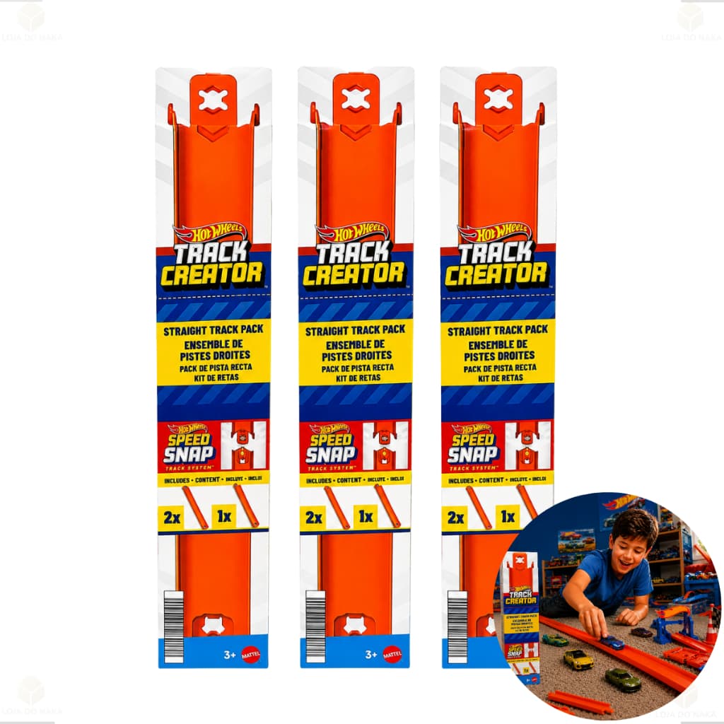 Kit 3 Extensor De Pista Hot Wheels Track Creator Mattel