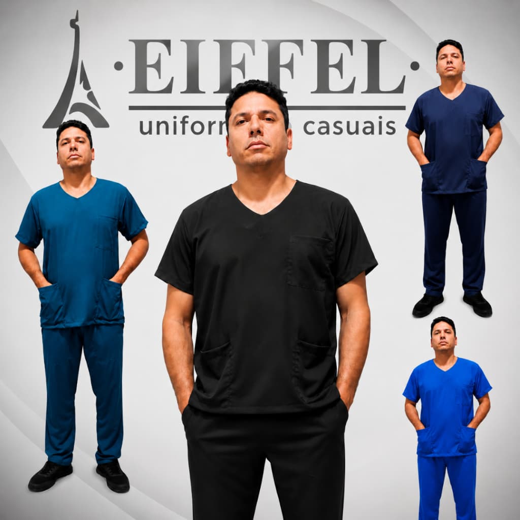 Scrub Enfermagem Masculino Pijama Cirúrgico Com Elastano